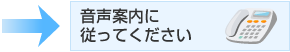 音声案内に従ってください